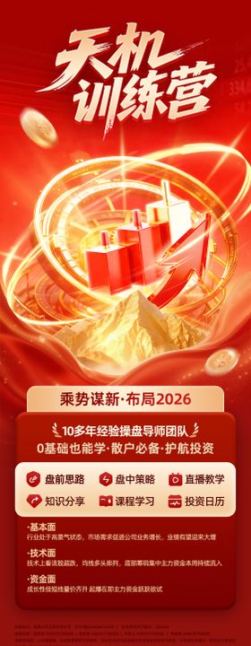 天机训练营投顾服务投教产品海报