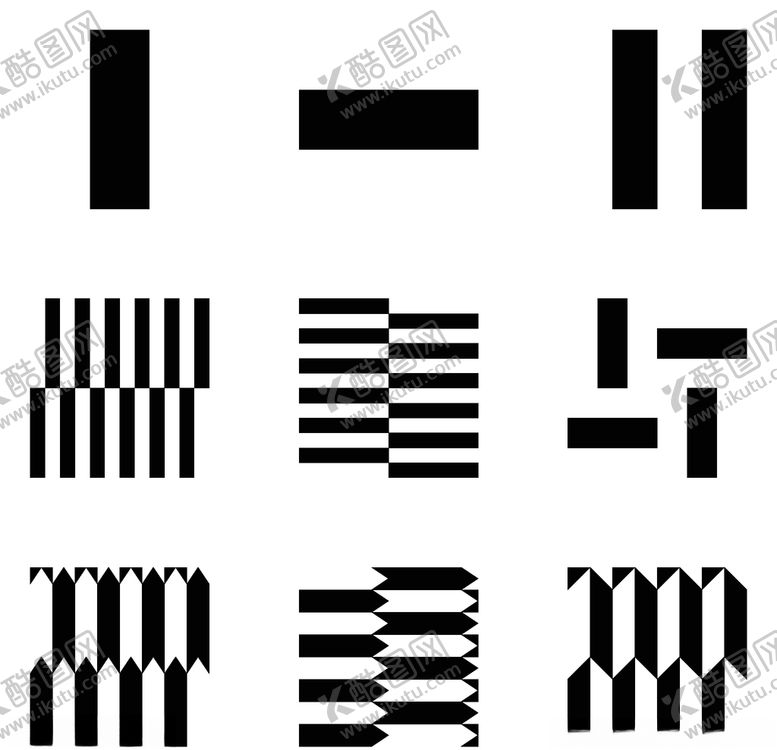 编号：77454210262235285879【酷图网】源文件下载-黑白创意图形