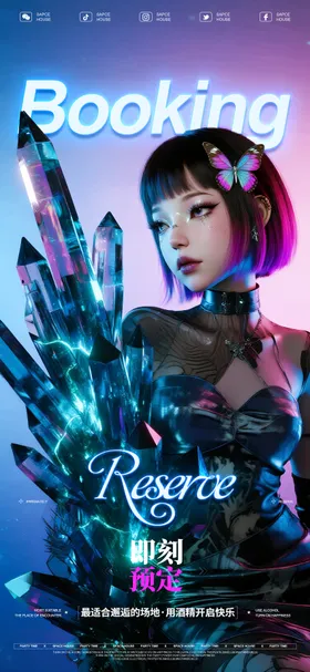 酒吧ktv早场预订海报