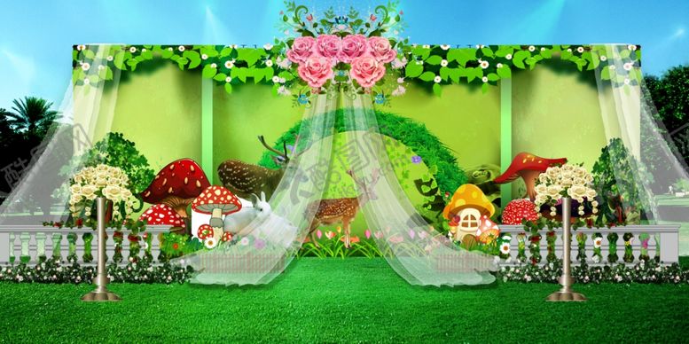 编号：18944310091811226690【酷图网】源文件下载-森系高端婚礼