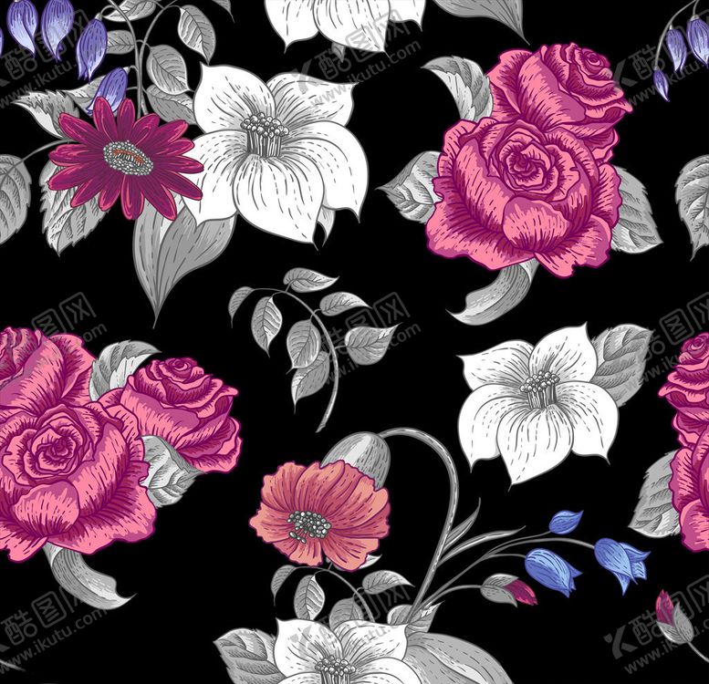 编号：25085509210719192767【酷图网】源文件下载-印花图案背景