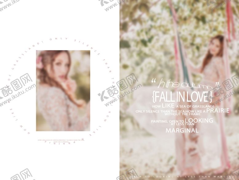 编号：42862811010226431705【酷图网】源文件下载-英文简约时尚女孩影楼相册模板