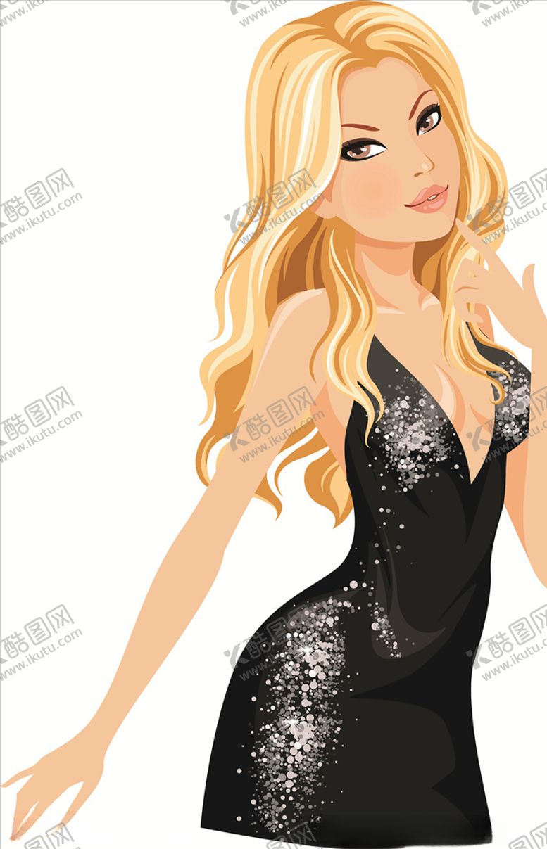 编号：34020409281834232616【酷图网】源文件下载-金发女孩矢量图