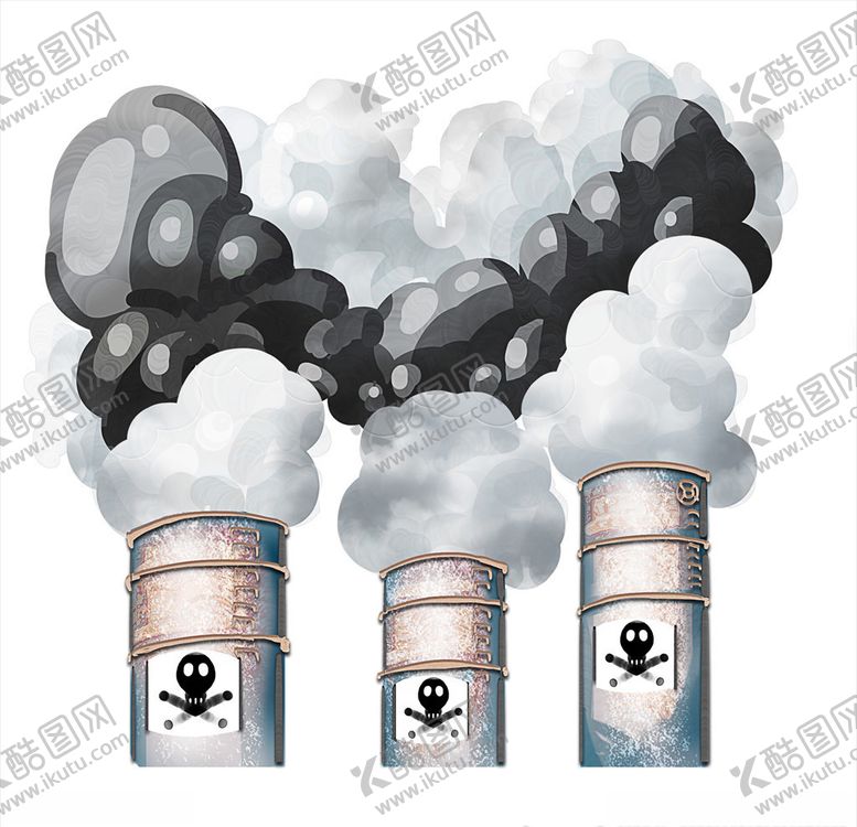 编号：95117805020744354318【酷图网】源文件下载-大气污染工厂冒烟插画
