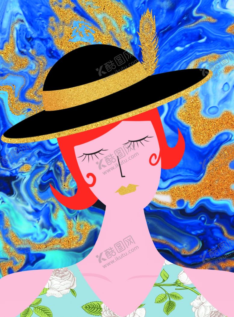 编号：18623609142343586915【酷图网】源文件下载-时尚女郎装饰画