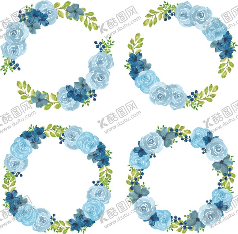编号：88173306300850571560【酷图网】源文件下载-水彩花卉边框