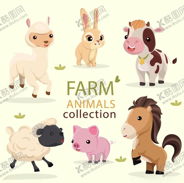 编号：10195504271719466951【酷图网】源文件下载-农场动物集合