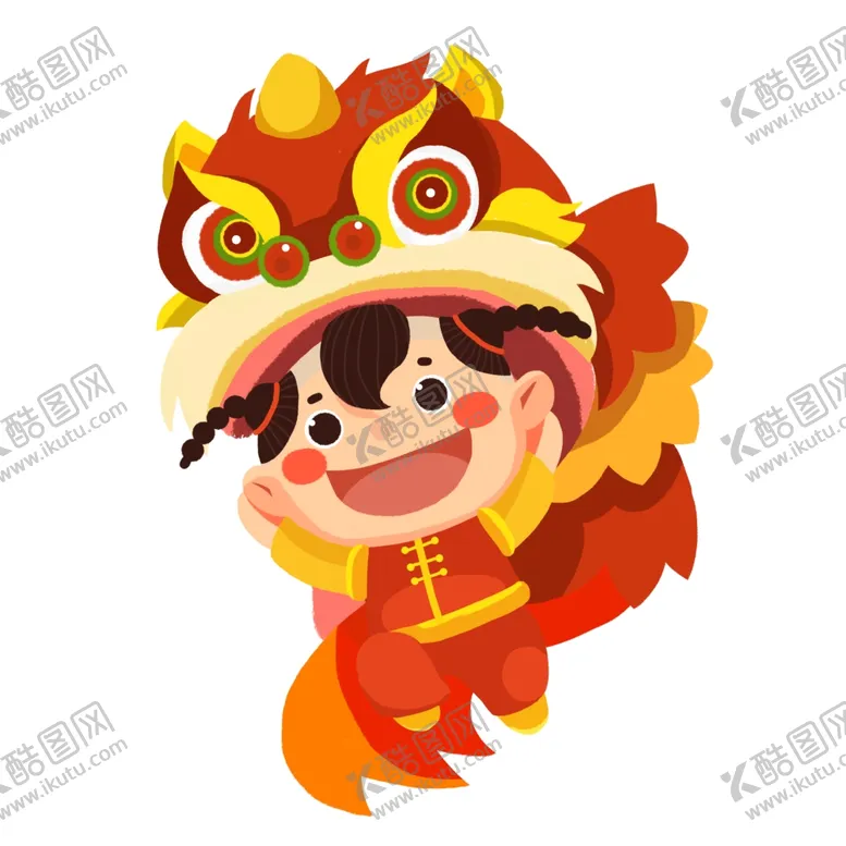 编号：85346309102041184297【酷图网】源文件下载-舞狮子插画