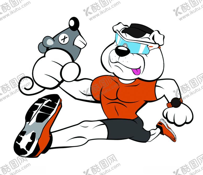 编号：90028809270312204991【酷图网】源文件下载-狗拿耗子卡通图