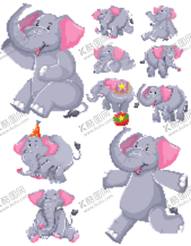 编号：19929010142011159003【酷图网】源文件下载-卡通大象