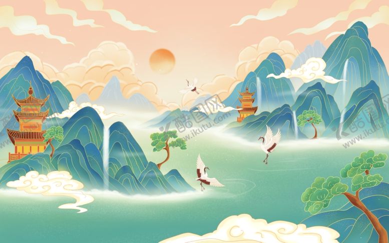 编号：22174901042042551613【酷图网】源文件下载-山水画