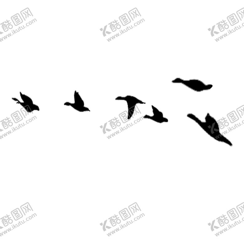 编号：70618409200414025093【酷图网】源文件下载-大雁剪影
