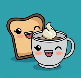 可爱表情食物卡