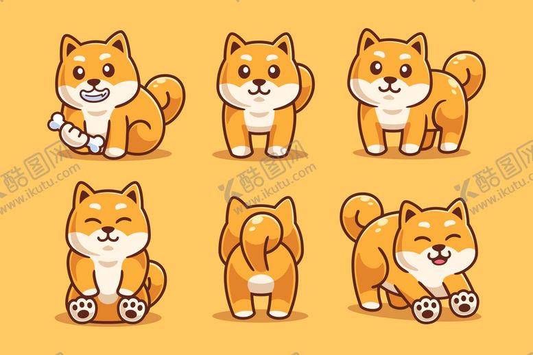 编号：56941802040501513242【酷图网】源文件下载-卡通柴犬