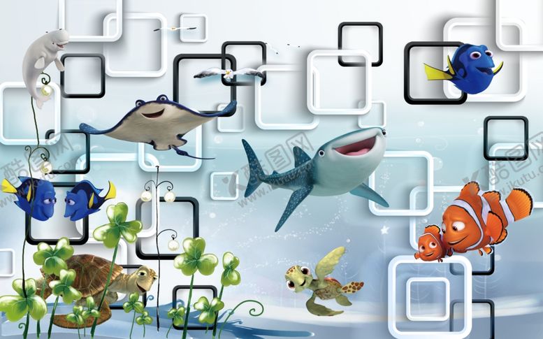 编号：36308911020146477957【酷图网】源文件下载-海洋电视背景墙