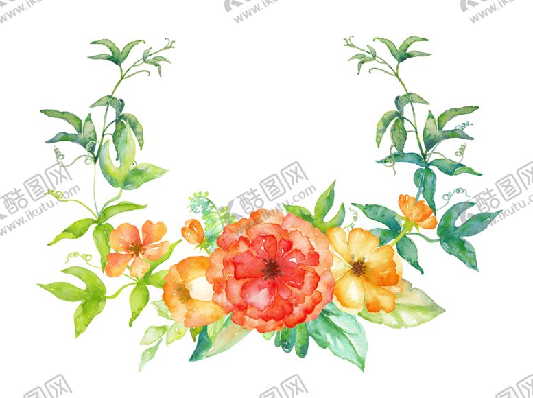 编号：22550510010406144982【酷图网】源文件下载-水彩植物