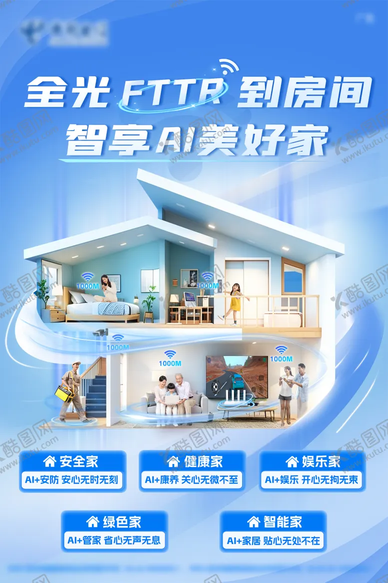 编号：86760204282248205112【酷图网】源文件下载-全屋FTTR智能AI宽带