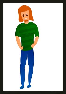 手绘男人男孩卡通卡通动画动画