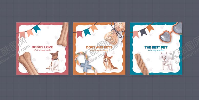 编号：71858504040845444821【酷图网】源文件下载-可爱动物主题卡片设计