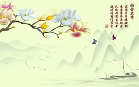 装饰画背景墙电视简欧室内设计