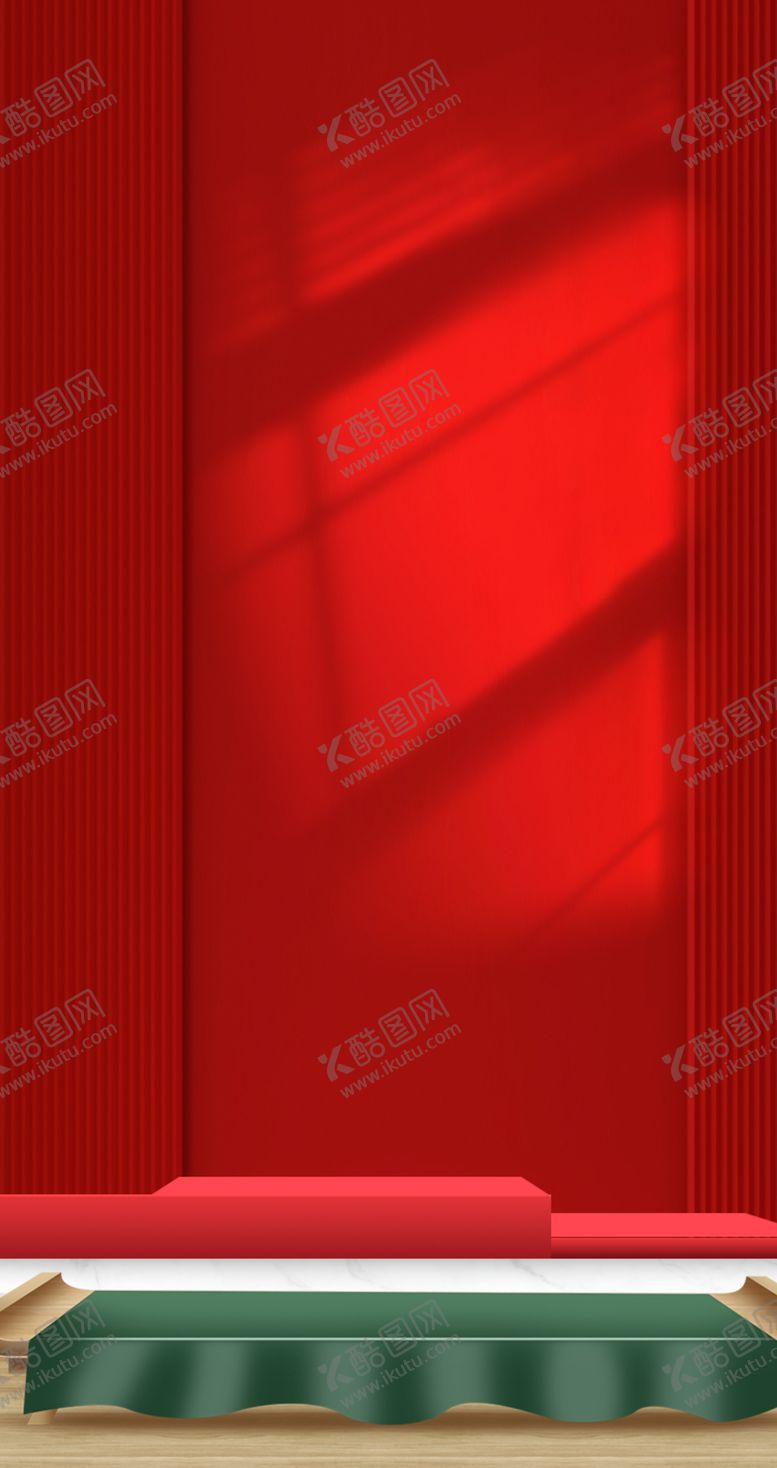 编号：52243102180426124109【酷图网】源文件下载-现代红色带货直播背景