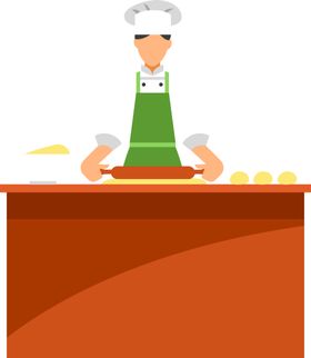 厨师免抠图卡通人物形象子