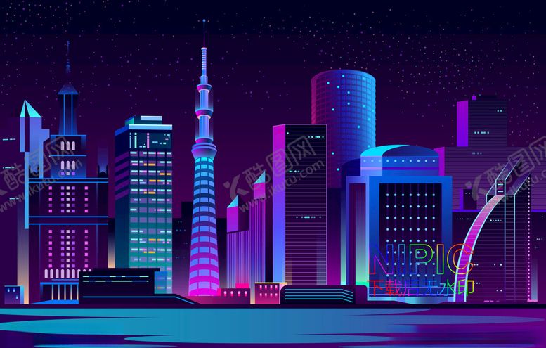 编号：40487305120331496755【酷图网】源文件下载-城市夜景