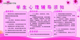 学生心理辅导须知学校展板