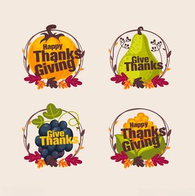 感恩节主题装饰图标