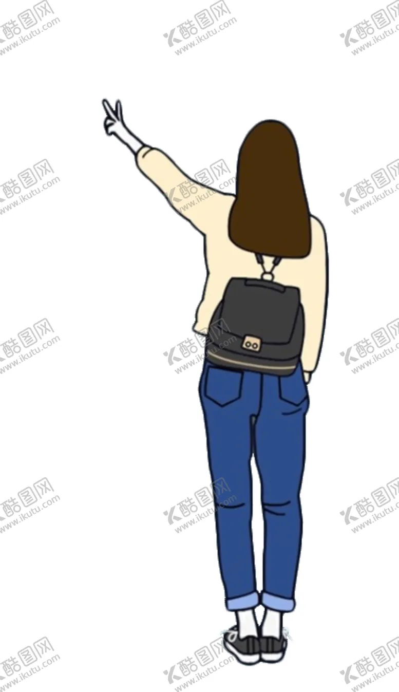 编号：74755406270604401647【酷图网】源文件下载-彩绘人物背影