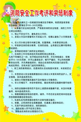 消防安全工作考评和奖惩制度展板