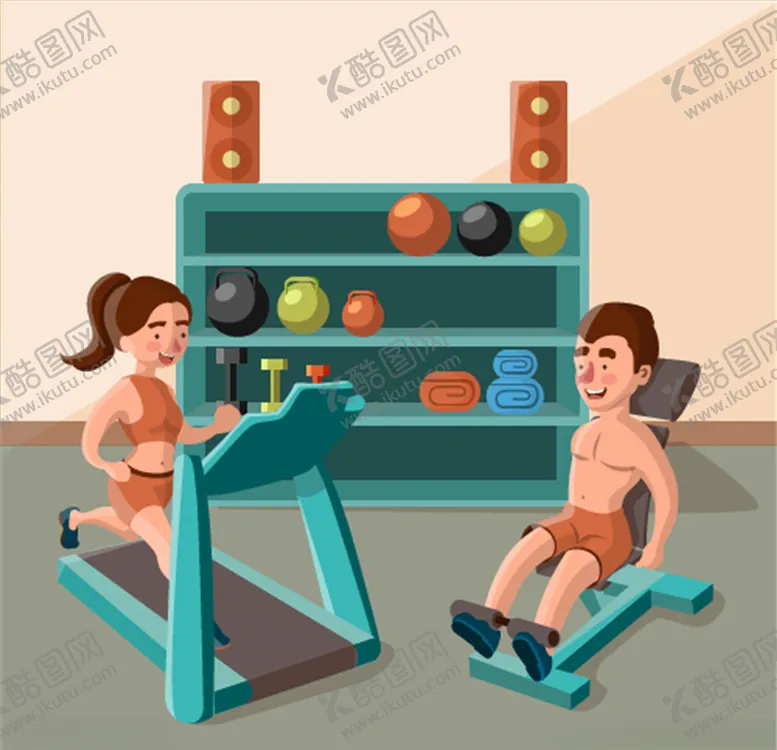 编号：31665304201538465347【酷图网】源文件下载-健身图标人物