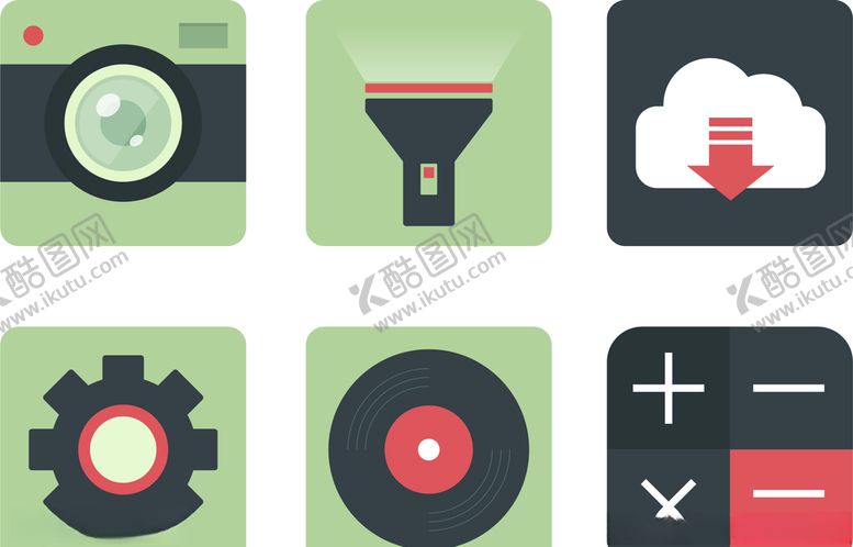 编号：85600709271059163783【酷图网】源文件下载-矢量扁平图标矢量分层图标