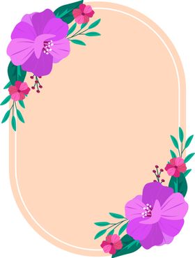 花朵边框免抠图标题栏png便签
