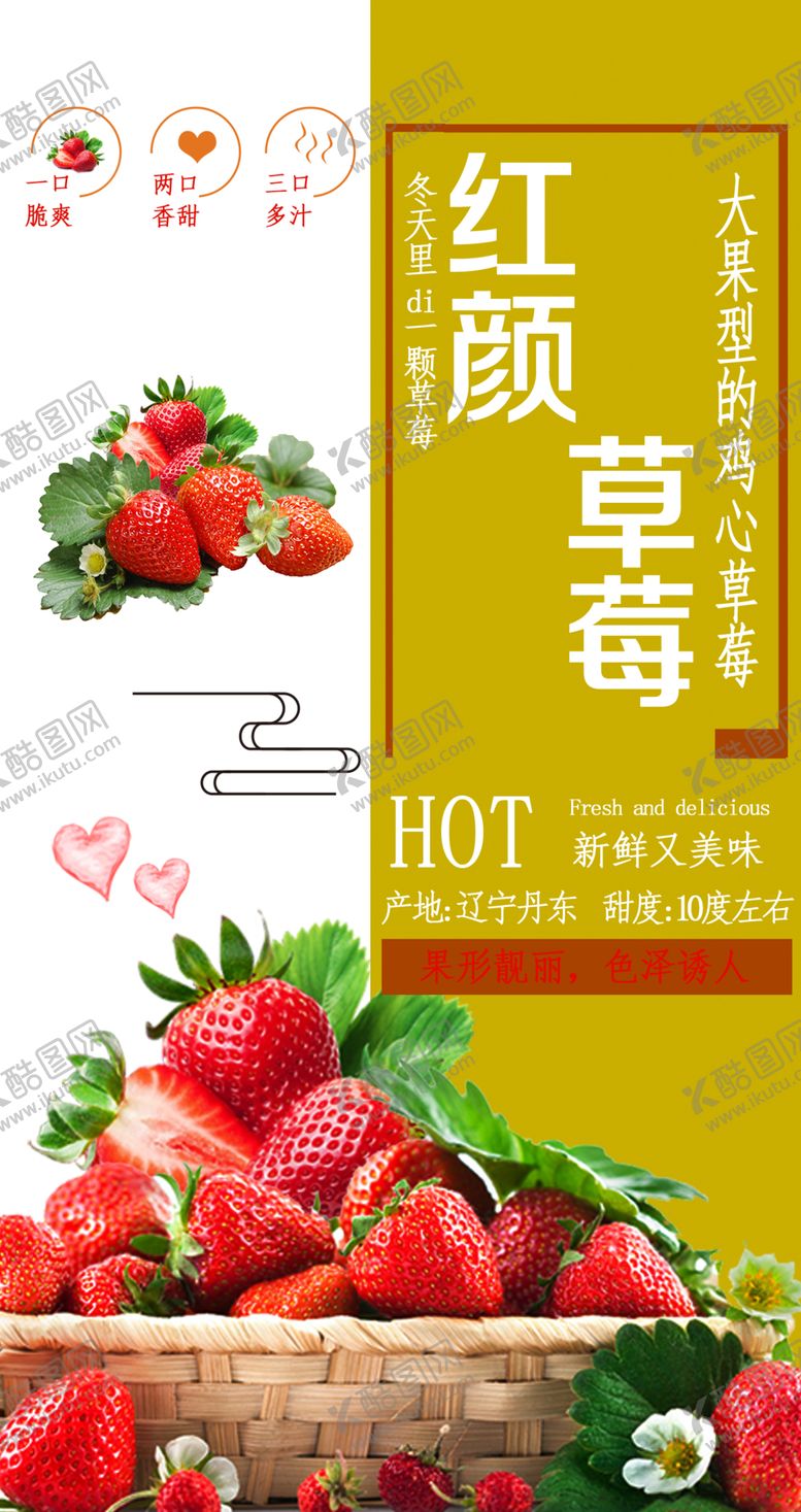 编号：75787403051022282188【酷图网】源文件下载-草莓小常识吊旗