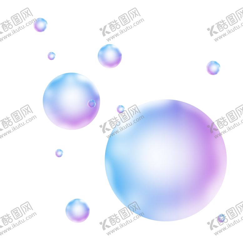 编号：21605705150207089120【酷图网】源文件下载-渐变色气泡元素