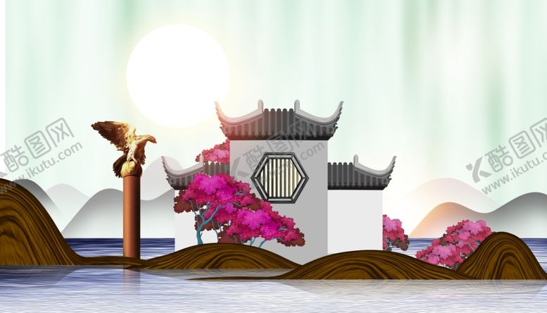 编号：47471509220135161034【酷图网】源文件下载-地产古风传统国风插画素材