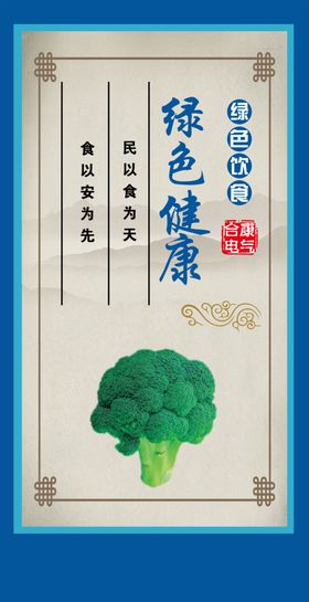 超市展板健康绿色