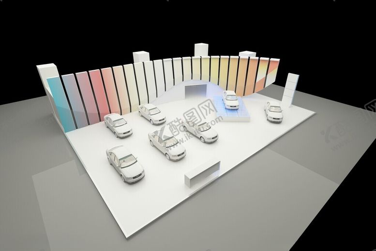 编号：79033112130150469101【酷图网】源文件下载-轿车展台3D模型