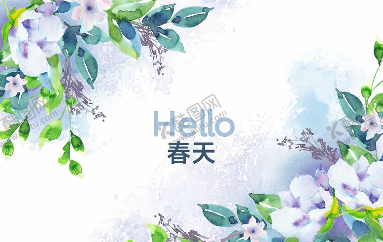 编号：47472610261619182596【酷图网】源文件下载-你好春天多彩背景