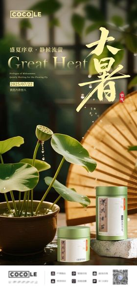 大暑节气海报设计