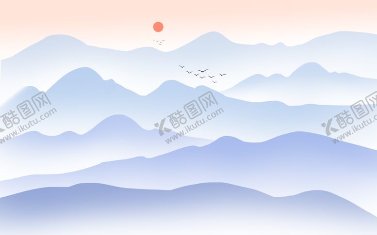 编号：59603109230910139956【酷图网】源文件下载-中式意境山水