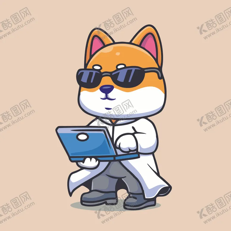 编号：46105401310659501133【酷图网】源文件下载-可爱秋田犬矢量卡通插画