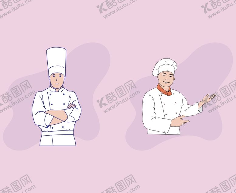 编号：46102909140548563570【酷图网】源文件下载-厨师插画素材