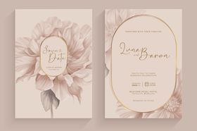 花卉婚礼请柬