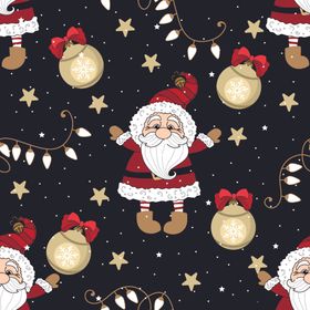 圣诞节满印数码印花大牌