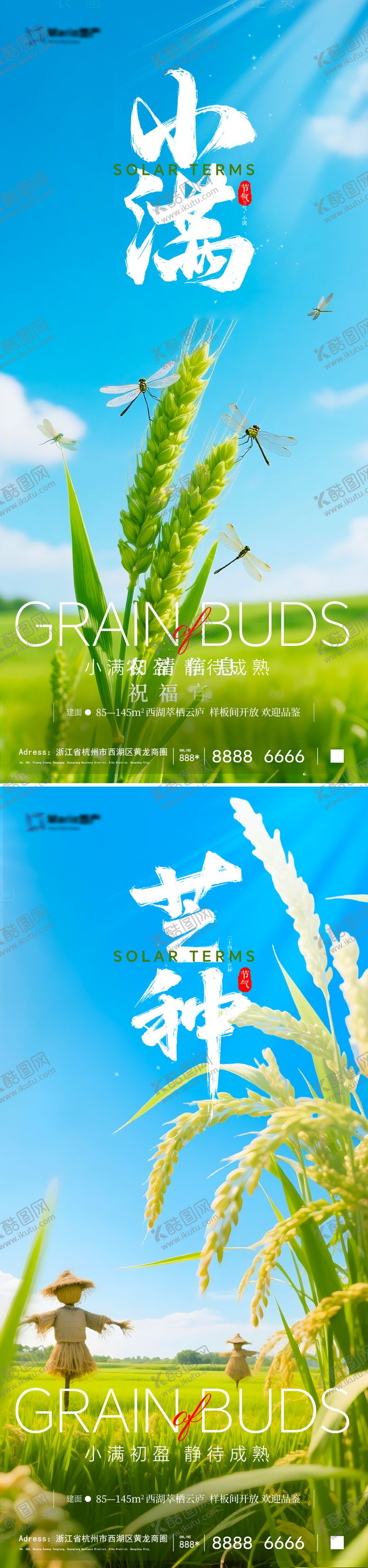 编号：73132105112314045821【酷图网】源文件下载-小满芒种海报