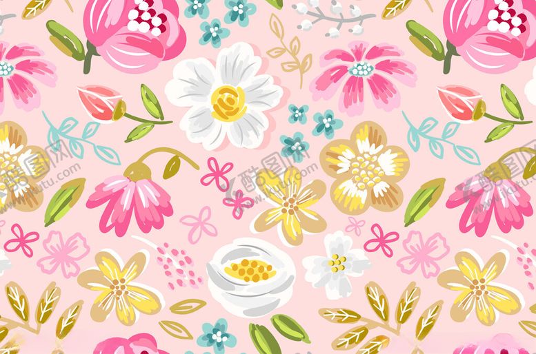 编号：46204411191928513204【酷图网】源文件下载-粉色花卉图案背景纹理