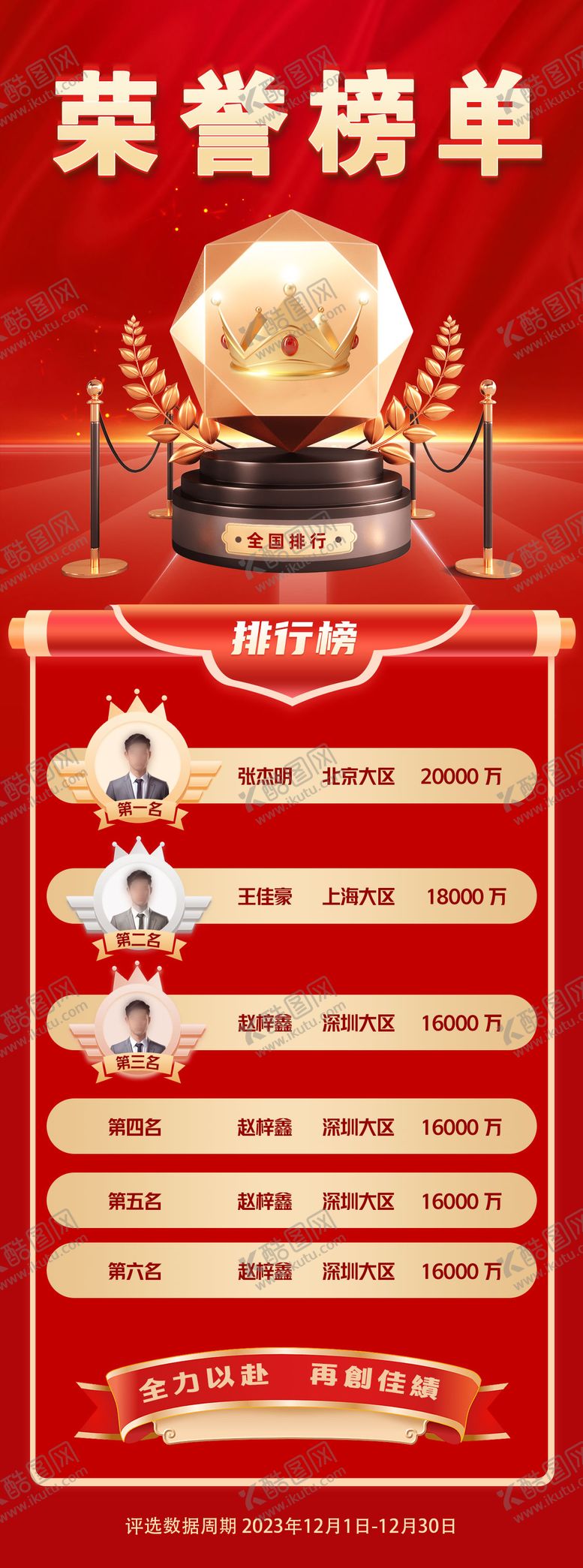 编号：71634411260818349319【酷图网】源文件下载-销冠排行榜海报