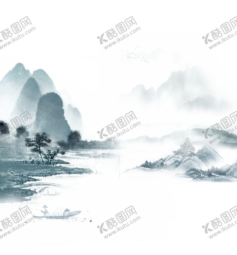 编号：11868904302034303667【酷图网】源文件下载-水墨山水素材